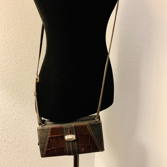 Brighton ALL leather crossbody organizer - Picture 4 of 6